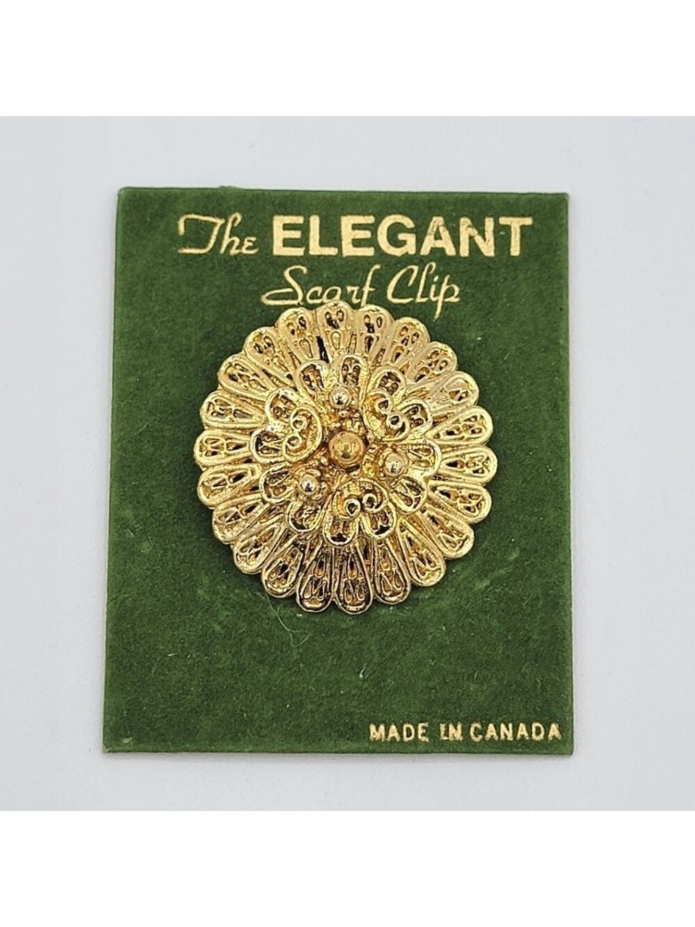Vintage Gold Tone Scarf Clip #1953